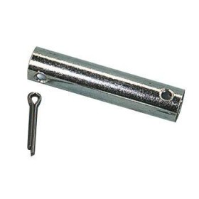 axe de roue jockey Ø20 mm longueur 70 mm avec épingle pour galet de remorque