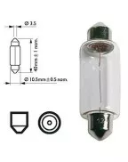 Ampoules navettes 12V 18W les 10