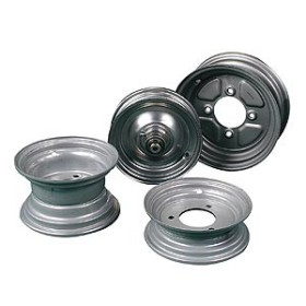 jante 250/350/400x8 4TR 60x100 déport 0 pour remorque, compatible roues 8 pouces