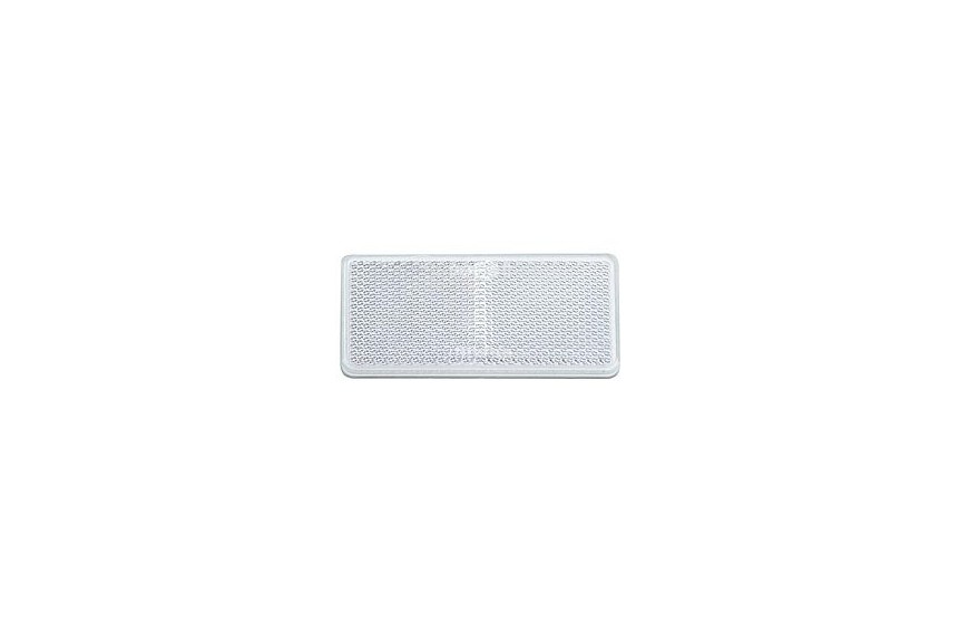 Lot de 2 Catadioptres adhésifs rectangulaires blancs