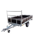 Remorque bois PTAC 500 kg Nordika N205B Sorel avec ridelles amovibles et plancher antidérapant