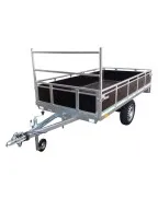 Remorque bois PTAC 500 kg Nordika N205B Sorel avec ridelles amovibles et plancher antidérapant