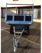 Remorque bois PTAC 500 kg Nordika N205B Sorel avec ridelles amovibles et plancher antidérapant