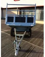 Remorque bois PTAC 500 kg Nordika N205B Sorel avec ridelles amovibles et plancher antidérapant