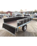 Remorque bois PTAC 500 kg Nordika N205B Sorel avec ridelles amovibles et plancher antidérapant