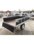 Remorque bois PTAC 500 kg Nordika N205B Sorel avec ridelles amovibles et plancher antidérapant