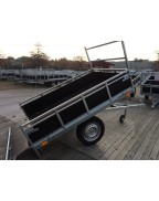 Remorque bois PTAC 500 kg Nordika N205B Sorel avec ridelles amovibles et plancher antidérapant