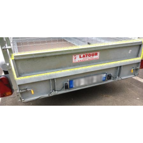 Embout de rehausse grillagée en acier plein pour remorque plateau LIDER Robust