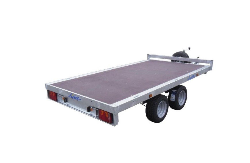 Remorque plateau LIDER 34620 PTAC 2700 kg pour transport de véhicules et matériel