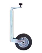 roue jockey Ø48 mm avec jante métal et galet en acier 200x50 mm