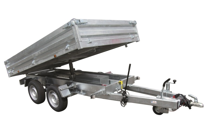 Remorque benne 2500 kg double essieu Lider 39610PE basculante galvanisée