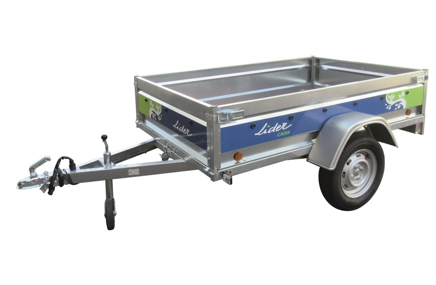 Remorque bagagère PTAC 500 kg CADIX 39310 Lider avec ridelles démontables et plancher bois antidérapant