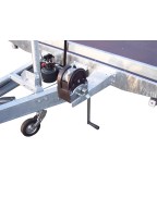 Treuil de halage 1600 kg manuel avec support pour remorque plateau LIDER 4 et 5 mètres﻿