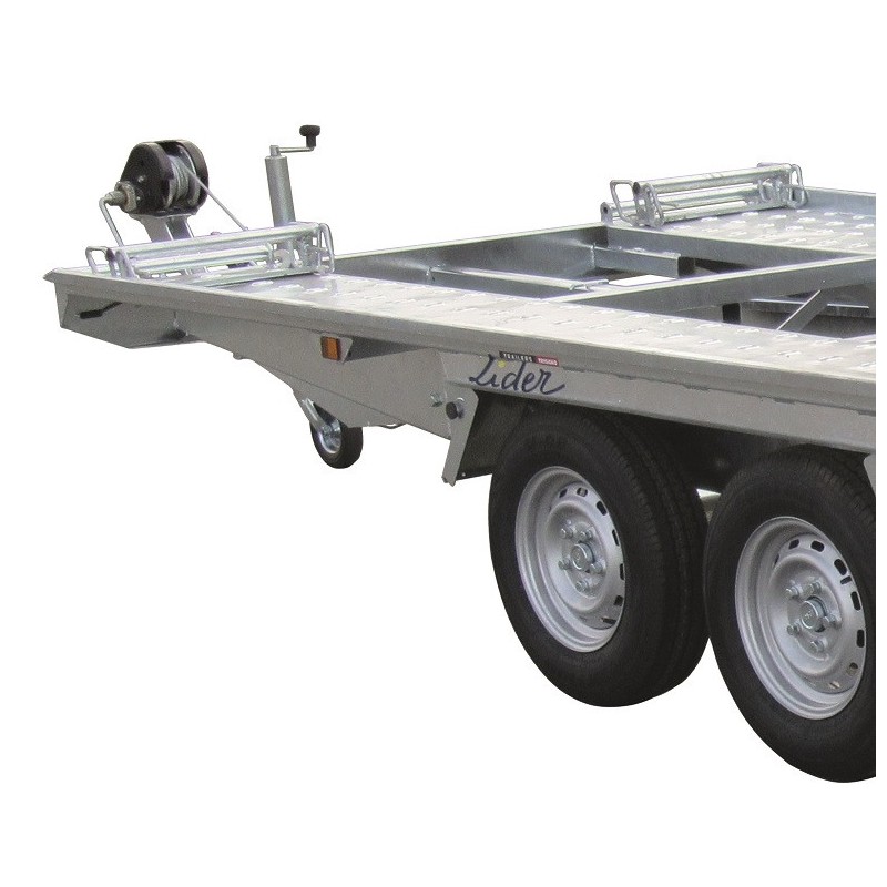 Remorque porte voiture LIDER - 39790 - roues dessous - - double essieu -  2700 kg