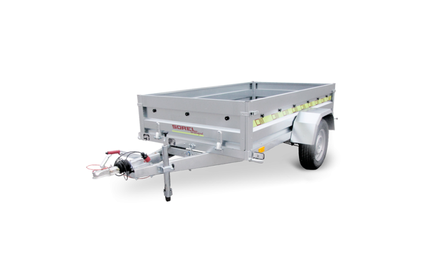 Remorque freinée Rustique R261F113 PTAC 1300 kg Sorel pour transport charges lourdes