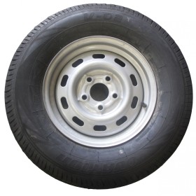 Roue complète 195/80R14C LIDER renforcée pour remorque ou porte-engin, entraxe 112 mm, déport 30