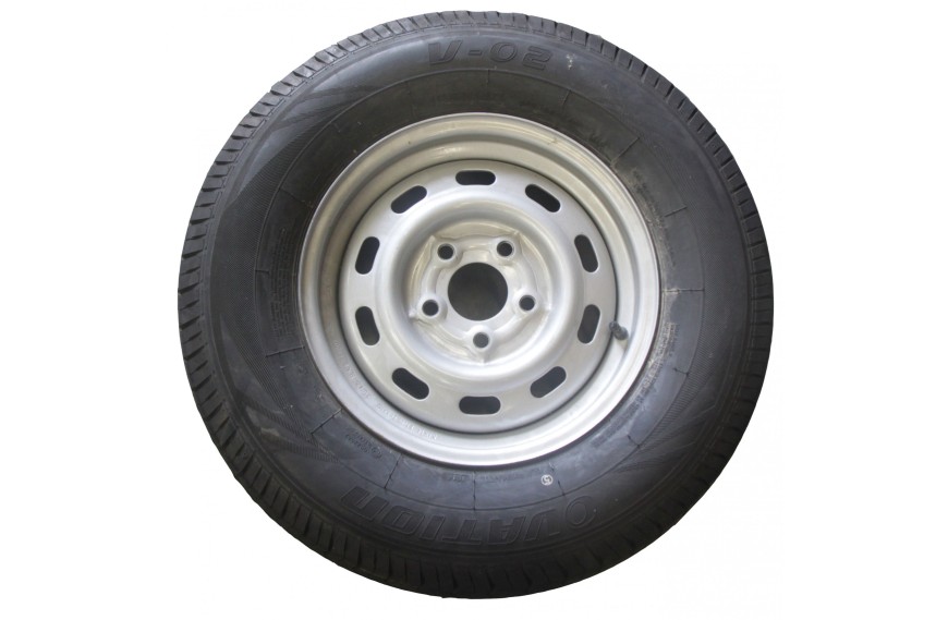 Roue complète 195/80R14C LIDER renforcée pour remorque ou porte-engin, entraxe 112 mm, déport 30