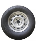 Roue complète 195/80R14C LIDER renforcée pour remorque ou porte-engin, entraxe 112 mm, déport 30