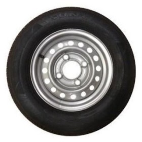 Roue complète 185/70R13 pour remorque ou caravane, entraxe 98 mm, déport 30