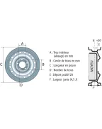 Roue 165x13C 85/130