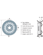 Roue 195x55*10C 5TR 66x112