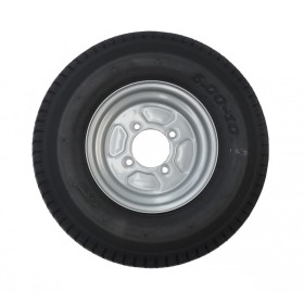 Roue complète 500x10 4TR 60x100 déport 0 pour remorque ou caravane