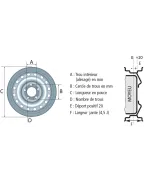 Roue 185 x 14C 4TR 85x130
