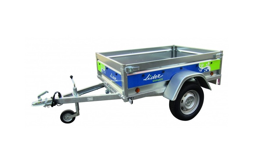 Remorque bagagère 500 kg LIDER SARAGOS 39220 en acier galvanisé basculante