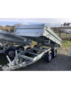 Remorque benne 2500 kg Lider 39600 galvanisée double essieu basculante