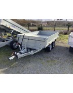 Remorque benne 2500 kg Lider 39600 galvanisée double essieu basculante