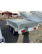 Remorque benne 2500 kg Lider 39600 galvanisée double essieu basculante