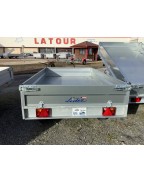 Remorque benne 2500 kg Lider 39600 galvanisée double essieu basculante