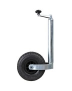 Roue jockey gonflable Ø48 mm avec jante plastique pour remorque, galet 260 mm
