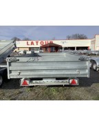 Remorque benne 2500 kg double essieu Lider 39610PE basculante galvanisée
