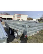 Remorque benne 2500 kg double essieu Lider 39610PE basculante galvanisée