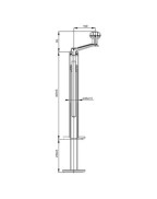 Béquille télescopique Ø48 mm en acier galvanisé pour remorque