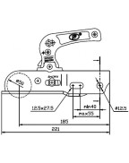 Tête freinée 2300 kg + entretoises - RULQUIN