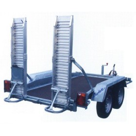 Remorque Porte Engin 40850 LIDER 2500 kg double essieu rampes aluminium