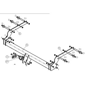  Aerzetix: Kit Faisceau Prise Fiche de Remorque - Câble 2m -  Câblage - Attelage - 7Pin 12V - Cache Boule Rotule - C12385