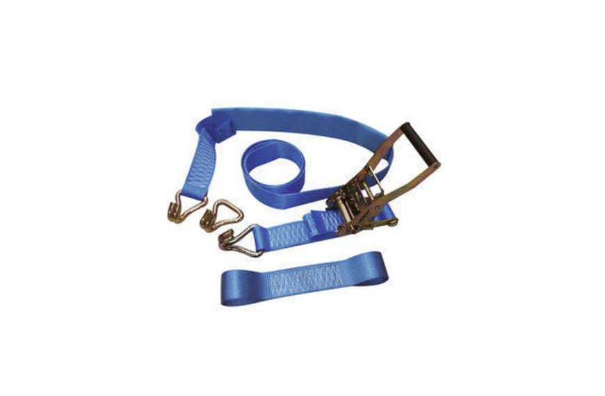 Sangle porte-voitures 50 mm – 6 tonnes avec protection PVC et double boucle