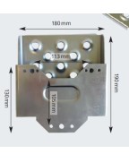 marche pied galvanisé repliable pour remorque et utilitaire en acier antidérapant