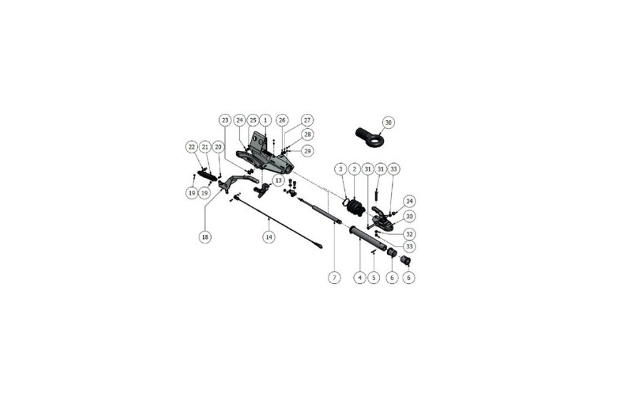 Verin tête d'attelage 1T3 Knott