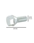 Lot de 4 Goujons Vis de Roue M12