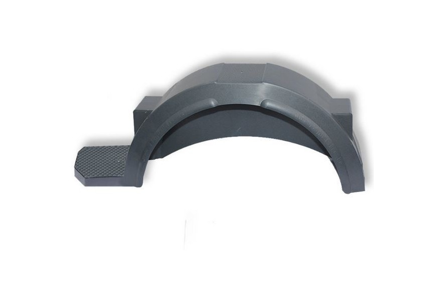 garde-boue plastique 13-14 pouces gris avec marche-pied GOLIATH pour remorque