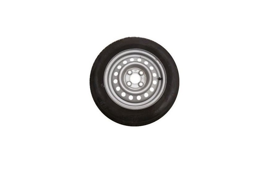 Roue complète 155/70R13 pour remorque ou caravane, 4 trous, entraxe 100 mm et déport 30 mm