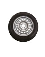 Roue complète 155/70R13 pour remorque ou caravane, 4 trous, entraxe 100 mm et déport 30 mm