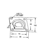 Anneau d’amarrage encastré 102 x 95 cm en acier galvanisé pour sécuriser sangles et chargement de remorque