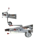 Collier de roue jockey basculant Ø48 mm galvanisé avec pivot 90° pour remorque