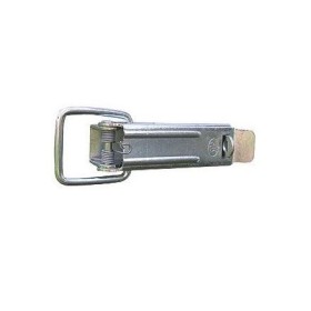 Grenouillère à ressort 140 x 36 mm avec entraxe 50 mm pour fermeture sécurisée des ridelles de remorque