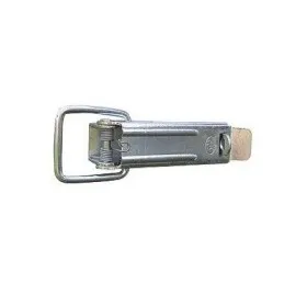 Grenouillère à ressort 140 x 36 mm avec entraxe 50 mm pour fermeture sécurisée des ridelles de remorque